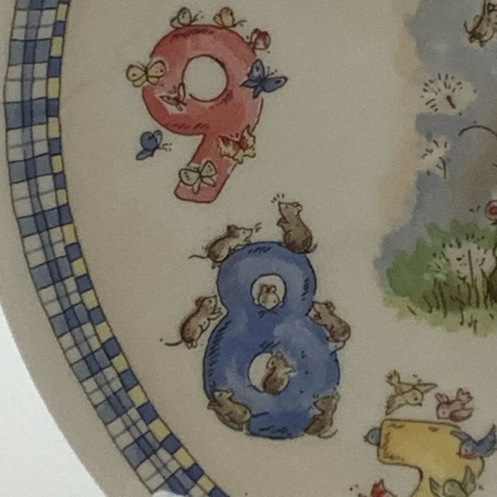 Vintage Wedgwood England Rambling Ted Children’s Wall Clock